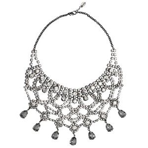 NWT ZARA Crystal Rhinestone Statement Necklace